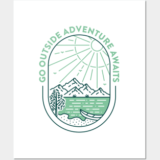 Go Outside Adventure Awaits 2 Posters and Art